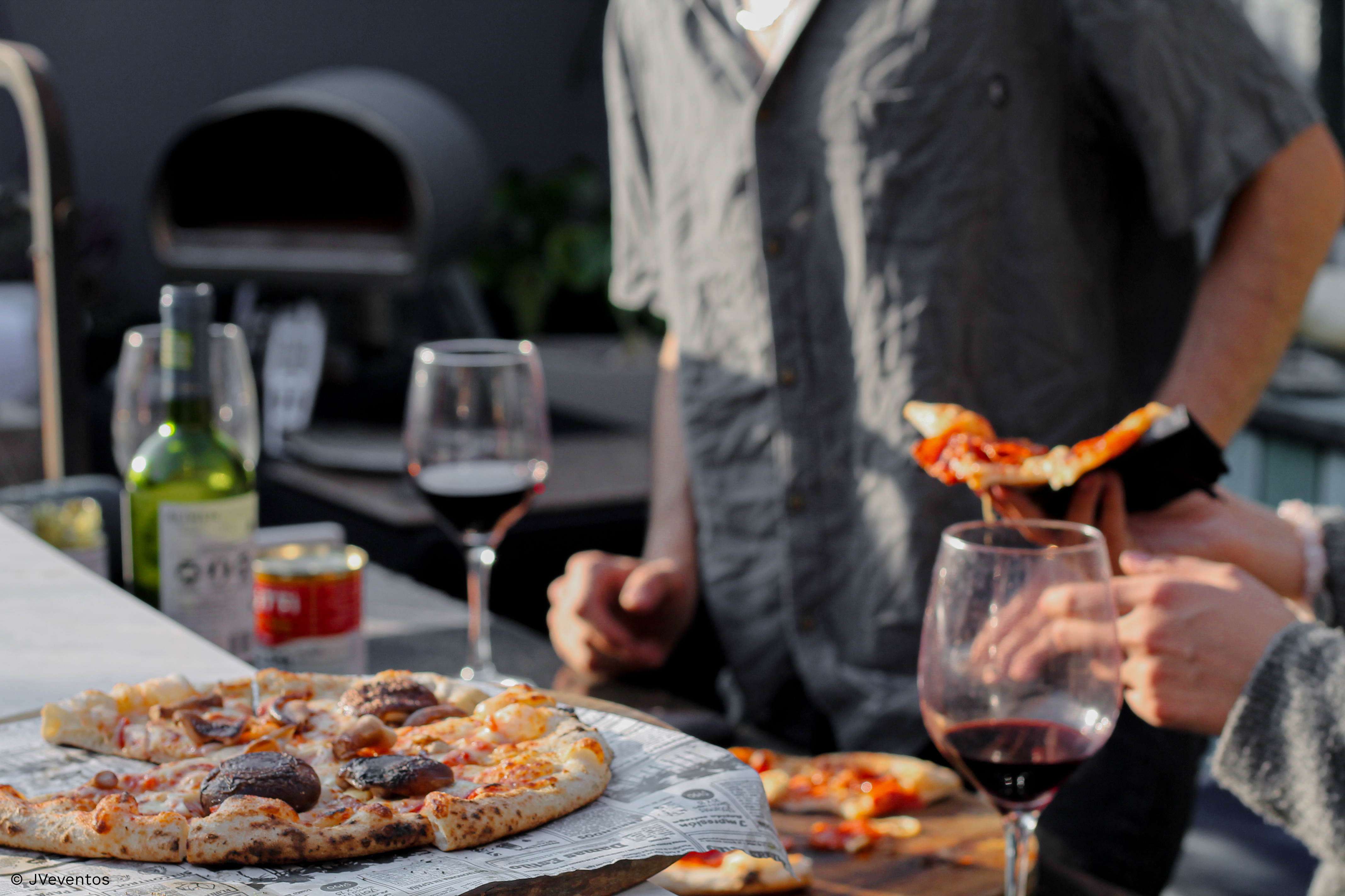 Pizza para una celebración de cumpleaños